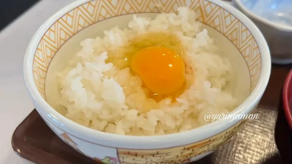 すき家のたまかけ朝食のたまごかけごはん