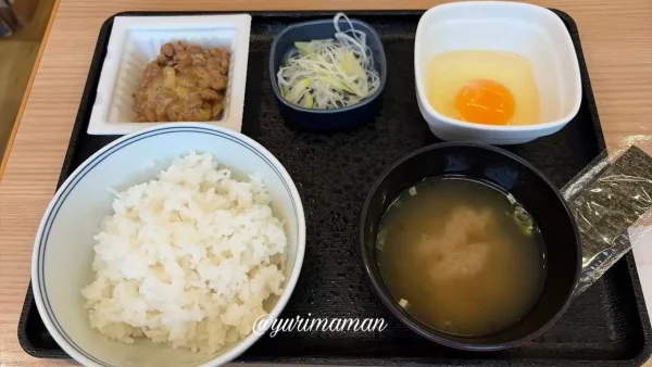 吉野家の朝食で最安値の納豆定食430円